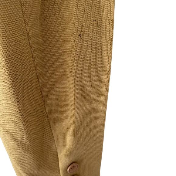 Gina Teresa 60s Vintage Leather Wool Blend Tan Jacket size 12 - Picture 8 of 10